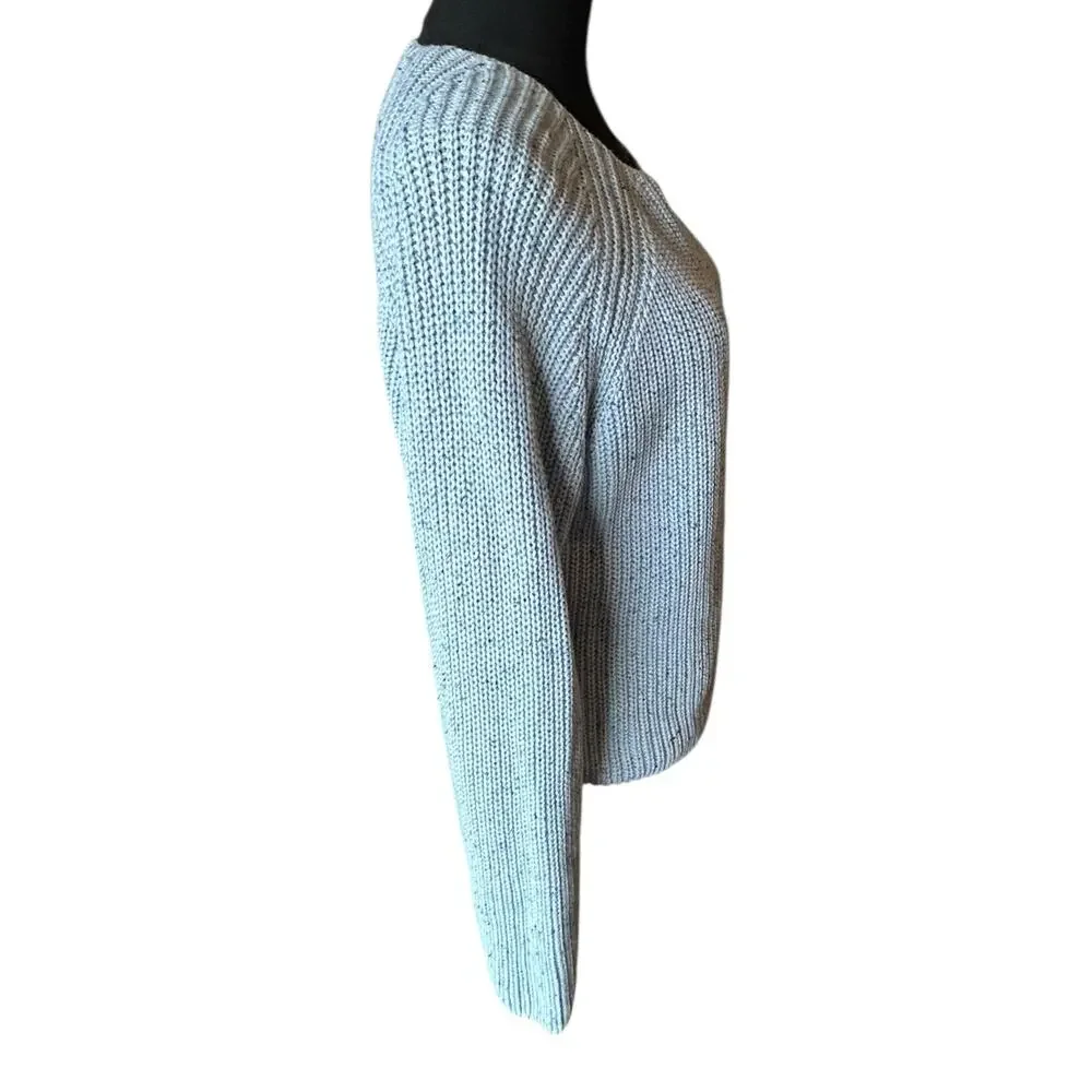 H&M Women’s Light Blue Marl Knit Sweater Size Small